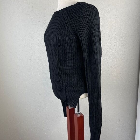 NWT J.J. Basics Black Long Sleeve Sweater Size L - Picture 3 of 9